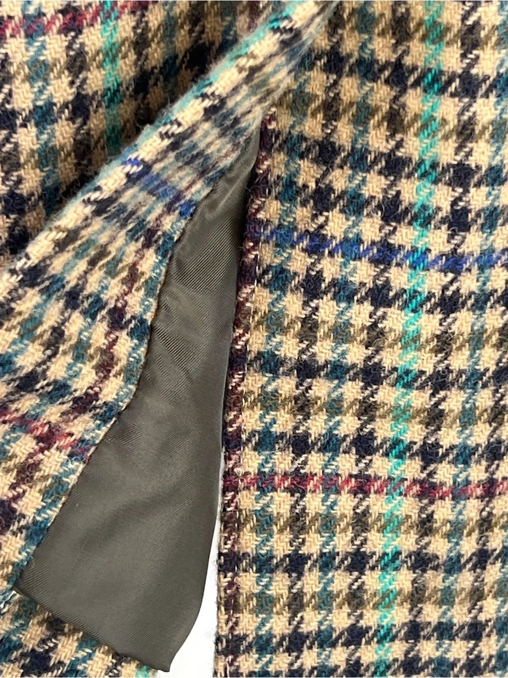 EUC! Talbots  Houndstooth Shetland Wool Blend Blazer Size 14W